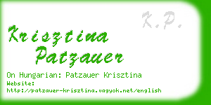 krisztina patzauer business card